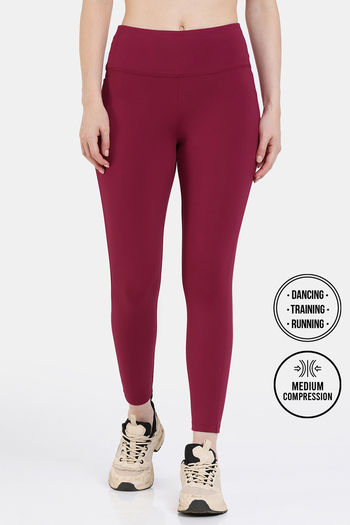 Buy Zelocity Quick Dry Gym Leggings - Beet Red